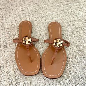 Tory Burch mini Miller brown and gold sandals